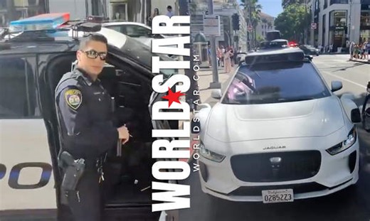 Self-Driving Car Gets Pulled Over By Police For Making An Illegal Left Turn!