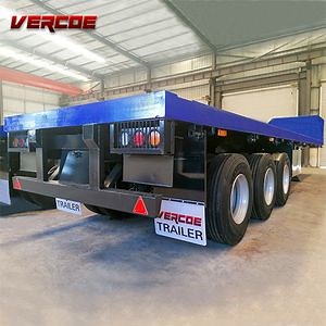 [Hot Item] Container Lock Flatbed Container Trailer 40 Tons Payload 20 Feet / 40 Feet