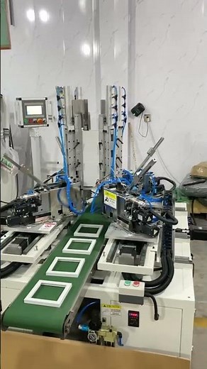photo picture frame production line automatic frame joint robot underpinning machine #artworks