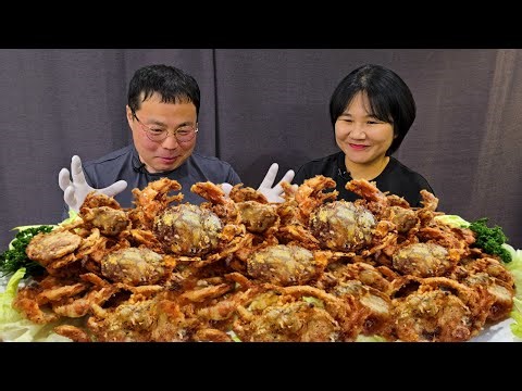 경고⚠️ 심각한 중독 현상을 불러올 수 있습니다😥(소프드쉘크랩 튀김) Fried soft shell crab Cooking Mukbang