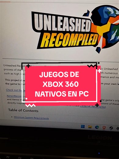Juegos de Xbox 360 ahora nativos en PC con Unleash Recomp