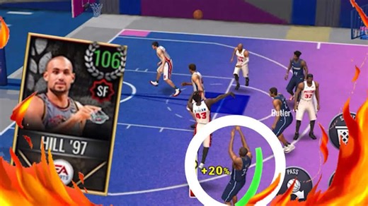 knyt: nba live mobile 20 - dominating with 106 grant hill gameplay!