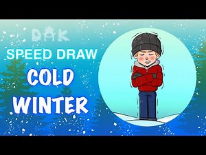 Cold Winter Speed Drawing | Procreate Winter Illustration