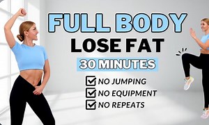 【burpee girl】🔥30分钟全身脂肪燃烧HIIT（无跳跃）🔥Ab_核心_手臂_背部_腿部_大腿和有氧运动🔥全体起立🔥