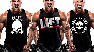Watch Men's Workout Sleeveless Stringers Bodybuilding Tank Tops on Amazon Live