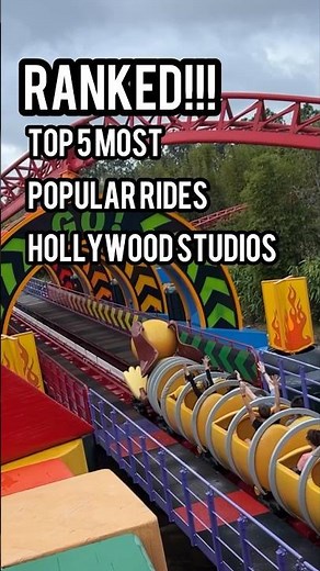 RANKED! TOP 5 Most Popular Rides Hollywood Studios