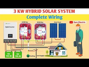 3 KW Solar System Complete Wiring l Hybrid Solar Inverter Wiring l Solar panel DCDB And ACDB box