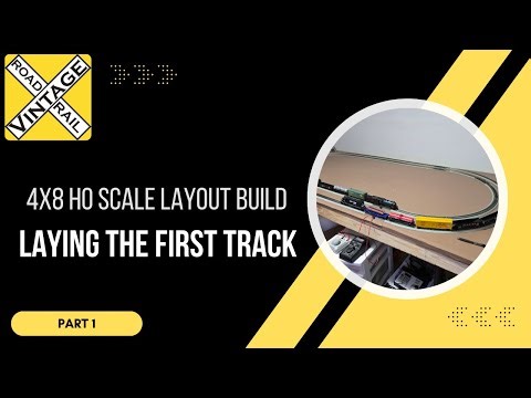 4x8 HO Scale Layout Build Part 1 - The Plan and Laying the First Tracks!