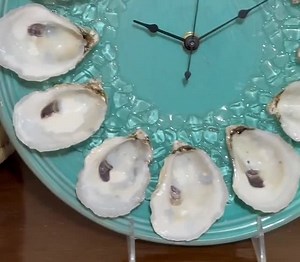 Dozen Oysters on the Half Shell Wall Clock - Etsy