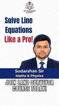 How to Find the Equation of a Line | Land Surveyor Maths | Dr. Rajkumar Academy