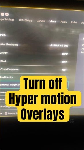 Fc 26 Turn Off HyperMotion Overlay #FC26 #HyperMotionOverlay #GameSettings #FIFA26