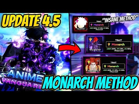 The *BEST* Monarch Method In Anime Vanguards Update 4.5!