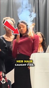 Girl caught fire 🔥 in hairs