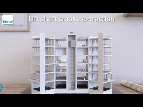 Lift shaft smoke extraction