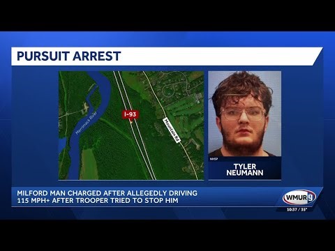 Man arrested after pursuit on Interstate 93 in Concord, state police say