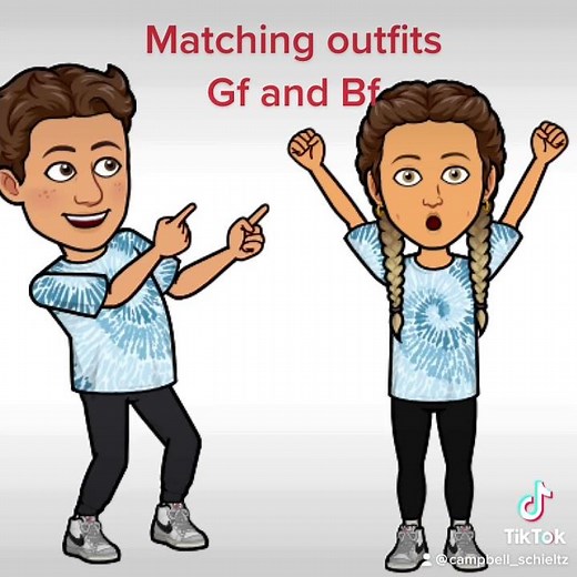 matching Gf and Bf bitmoji outfits