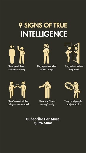 9 signs of true intelligence #intelligence #criticalthinking #smartpeople #psychologyofsuccess