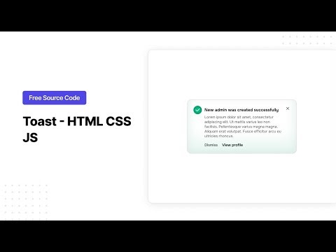 Toast - HTML CSS Javascript