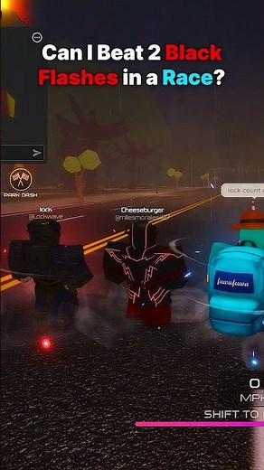 I Challenged 2 Black Flashes to a Race! #roblox #flashpoint
