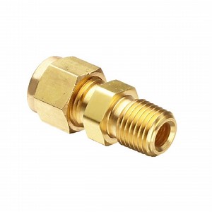 [Hot Item] 1/4" NPT X 8mm Tube Od Brass Compression Tube Fitting Male Connector