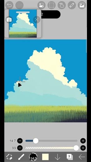 Clouds Drawing Tutorial #ibispaintx #painting #art #digitalart #tutorial