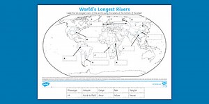 World's Longest Rivers Labelling Activity