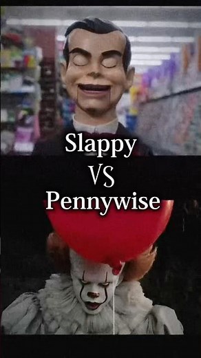 Slappy Vs Pennwise #slappy #goosebumps #it #pennywise #horror #showdown #fight #mashup #scary