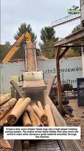 This Wood Chipper Turns Logs Into Chips in Seconds | Powerful Machine