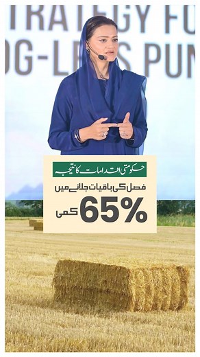 According to SUPARCO data, stubble burning has been reduced by an impressive 65% this year compared to last year. This progress was achieved after nearly 40 lakh acres of rice fields were harvested out of a total of 64 lakh acres. The success comes from introducing technology and mechanization to farmers, which not only helped them clear stubble efficiently but also increased crop yields, reduced fuel costs, and allowed earlier rice planting. Though some burning still continues, this 65% reducti