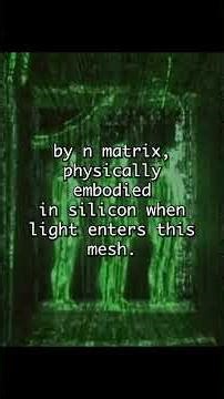 We live in the Matrix #ai #siliconphotonics #computerchips