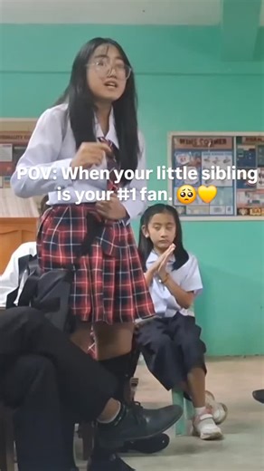Cutesyyyyy 🫶 For context: She always goes to her ate (my student) after her class. Coincidentally, we had a debate that day, so she ended up being our little audience. 💛 Aryika Millanes | Mary Grace Buyan