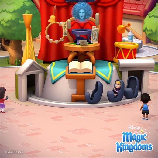 Summon the spirits with The Seance Circle! 🔮👻 Floating in the Cyclone of Omens, this mystical attraction conjures ghostly wonders, eerie music, and supernatural energy to enchant your visitors. Available as a Story Pass reward—it’s the perfect way to add otherworldly magic to your Kingdom! 🌙✨ | Disney Magic Kingdoms