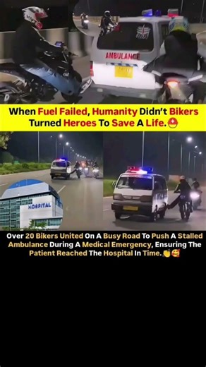 when fuel failed unity didn't biker turn heroes to save a life #shorts