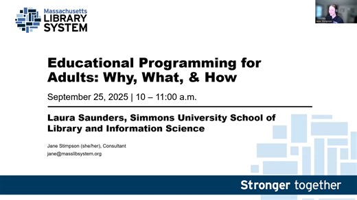 Educational Programming for Adults: Why, What, & How