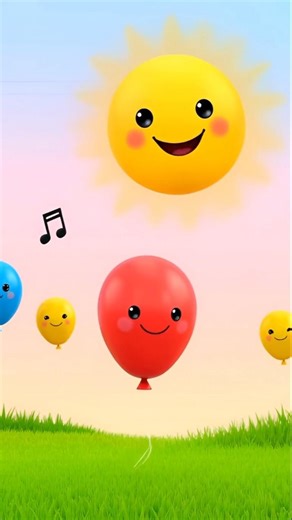 Balloon Popping Up to the Sky 🎈 | Colorful Floating Balloon Animation