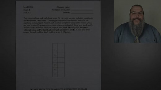 Calc 2, Exam 1 walkthrough (Fall 2023)