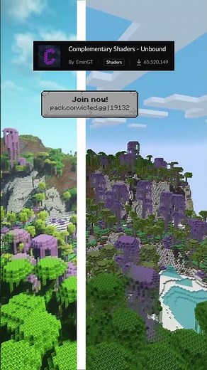 BEST Minecraft Shaders / Complementary Unbound! #shorts