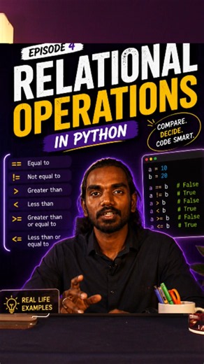 Python in Real Life EP. 4 🐍 | Relational Operators Explained