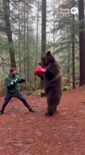 Man vs Bear Boxing Gloves