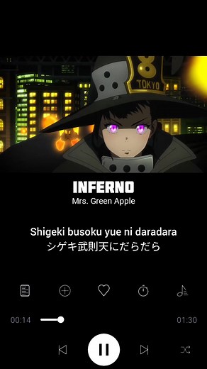 Inferno - Mrs. Green Apple | Fire Force Opening 1