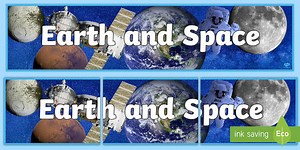 Earth and Space Photo Display Banner