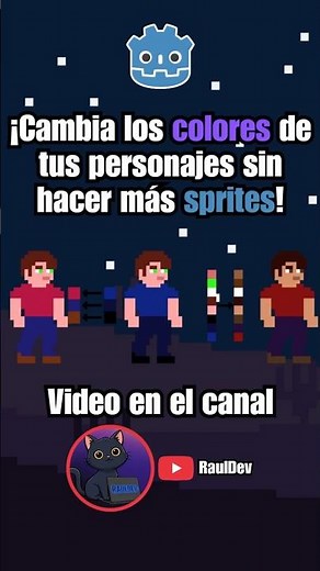 Cómo cambiar colores de sprites fácilmente en Godot Parte 5 #godot #colorswap #paletteswap #dev
