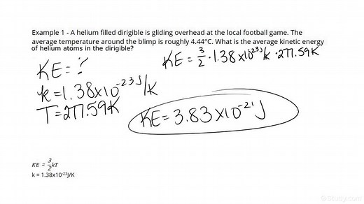 Relating Average Kinetic Energy & Gas Temperature | Chemistry | Study.com