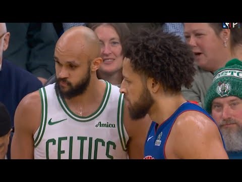 Cade Cunningham and Derrick White exchange HUGE buckets in clutch of Celtics vs Pistons