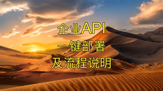 企业API，docker一键部署，及流程说明