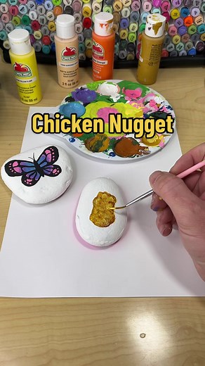 Rock Painting: Create Your Own Chicken Nugget Art!