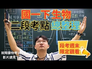 【段考複習精華版】國一下生物二段（遺傳、學名與分類、原核原生、植物界）
