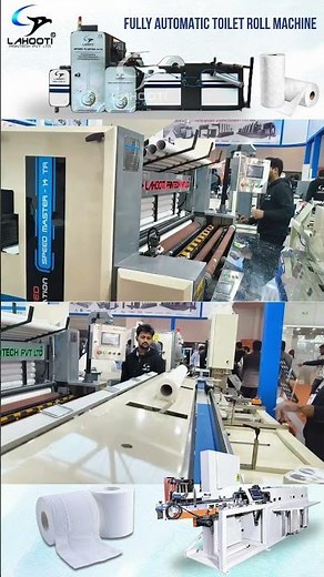 Automatic Toilet Roll Manufacturing Process with automatic slicer | Lahooti Printech Pvt Ltd