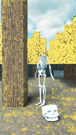 Realistic Skeleton's HardRun LOOP |Minecraft Animation#shorts