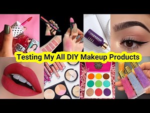 Testing my all homemade makeup products||homemade makeup||how to make makeup||diy makeup|sajal malik